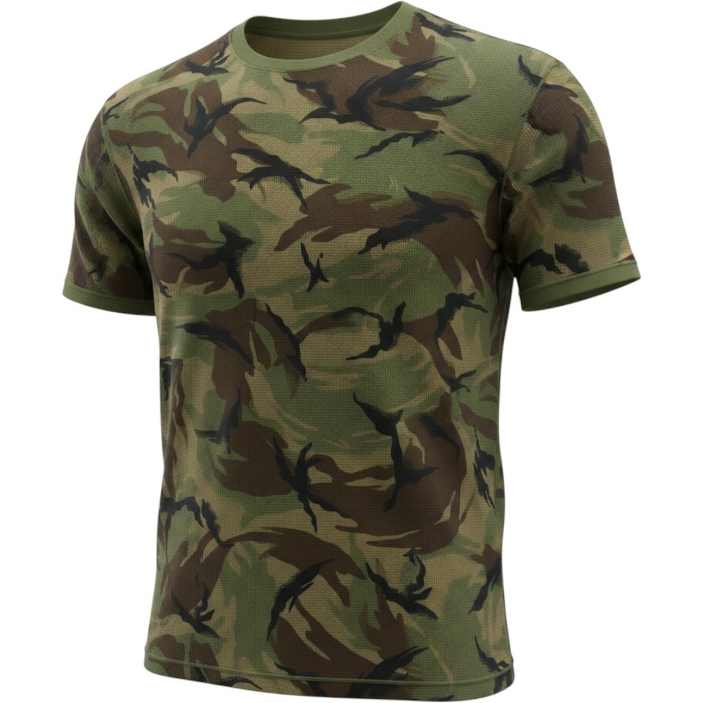 Polo Ralph Lauren Camo Waffle Knit T-Shirt Mens XL Thermal Gorpcore Layering